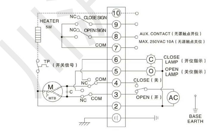 電動開關蝶閥結構圖