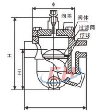 熱靜力浮球式疏水閥結構圖