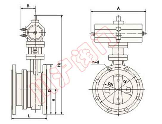 氣動伸縮蝶閥 結(jié)構(gòu)圖