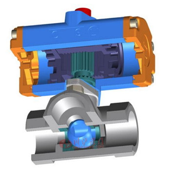 超小型三通氣動球閥圖片