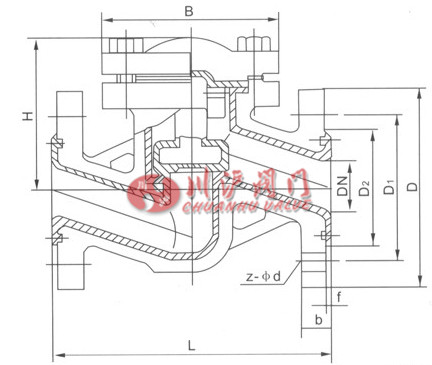 襯氟止回閥結構圖